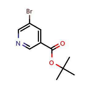 Chemical structure of 5-bromo-3-pyridinecarboxylic acid tert-butyl ester , CAS 263270-02-6, AChemBlock T97558