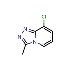 Chemical structure of 8-Chloro-3-methyl-[1,2,4]triazolo[4,3-a]pyridine , CAS 929000-42-0, AChemBlock T97593