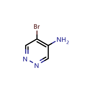 Chemical structure of 5-bromopyridazin-4-amine , CAS 55928-90-0, AChemBlock T97601
