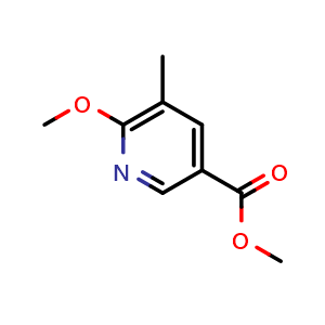 Chemical structure of Methyl 6-methoxy-5-methylpyridine-3-carboxylate , CAS 234107-97-2, AChemBlock T97603