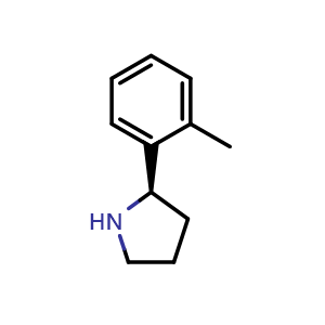 Chemical structure of (2R)-2-(2-methylphenyl)pyrrolidine , CAS 914299-83-5, AChemBlock T97609