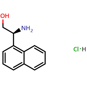 Chemical structure of (2S)-2-amino-2-(1-naphthyl)ethanol hydrochloride , CAS 2829292-53-5, AChemBlock T97705
