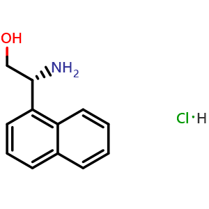 Chemical structure of (2R)-2-amino-2-(1-naphthyl)ethanol hydrochloride , CAS 2829279-71-0, AChemBlock T97706