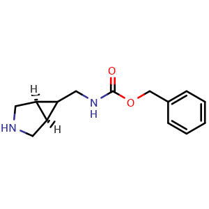 Chemical structure of benzyl N-[[rel-(1S,5R)-3-azabicyclo[3.1.0]hexan-6-yl]methyl]carbamate , AChemBlock T97744