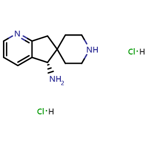 (S)-5,7-dihydrospiro[cyclopenta[b]pyridine-6,4'-piperidin]-5-amine dihydrochloride