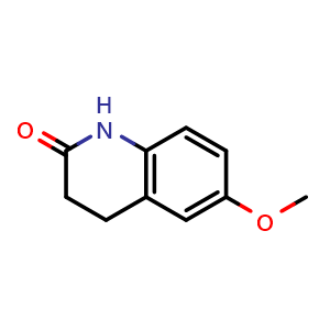 Chemical structure of 6-Methoxy-3,4-dihydroquinolin-2(1H)-one , CAS 54197-64-7, AChemBlock T97756