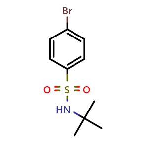 Chemical structure of N-t-Butyl 4-bromobenzenesulfonamide , CAS 93281-65-3, AChemBlock T97785