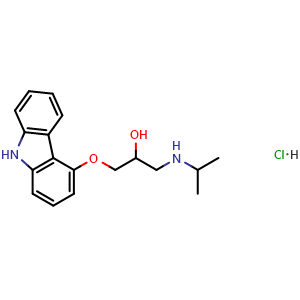 Chemical structure of CARAZOLOL hydrochloride , CAS 57775-29-8, AChemBlock T97806