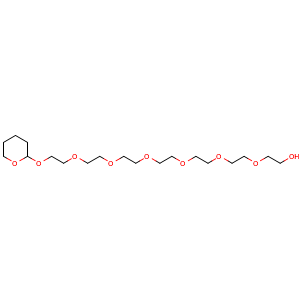 Chemical structure of THP-PEG7-OH , CAS 873110-21-5, AChemBlock T97829
