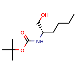 Chemical structure of N-Boc-(S)-2-aminohexan-1-ol , CAS 116640-16-5, AChemBlock T97839