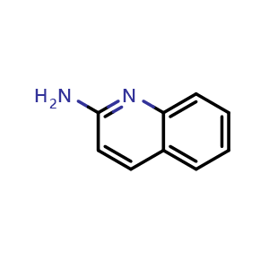 Chemical structure of quinolin-2-amine , CAS 580-22-3, AChemBlock T97840
