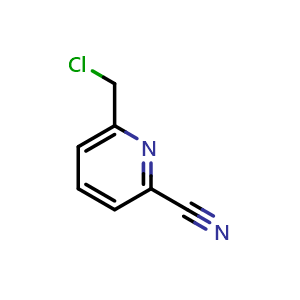 Chemical structure of 6-(Chloromethyl)-2-cyanopyridine , CAS 135450-23-6, AChemBlock T97850