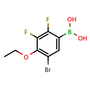 Chemical structure of 5-Bromo-2,3-difluoro-4-ethoxyphenylboronic acid , AChemBlock T97858