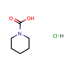 Chemical structure of Piperidine-1-carboxylic acid hydrochloride , CAS 2089649-59-0, AChemBlock T97881