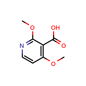 Chemical structure of 2,4-dimethoxypyridine-3-carboxylic acid , CAS 1036942-89-8, AChemBlock T97904