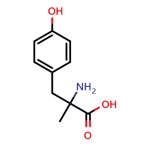 Chemical structure of 2-(4-Hydroxybenzyl)-2-aminopropanoic acid , CAS 658-48-0, AChemBlock T97921