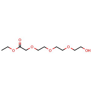 Chemical structure of HO-PEG3-CH2COOEt , CAS 118988-04-8, AChemBlock T97935