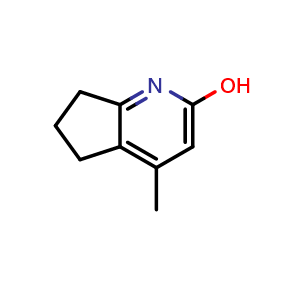 Chemical structure of 4-methyl-6,7-dihydro-5H-cyclopenta[b]pyridin-2-ol , CAS 20594-30-3, AChemBlock T97955