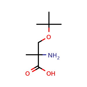 Chemical structure of O-tert-butyl-2-Methyl-DL-serine , AChemBlock T97963
