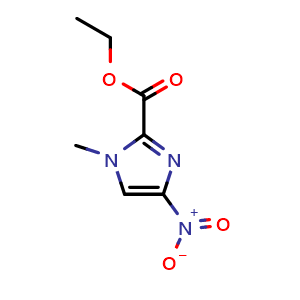 Chemical structure of Ethyl 1-methyl-4-nitroimidazole-2-carboxylate , CAS 109012-23-9, AChemBlock T97994