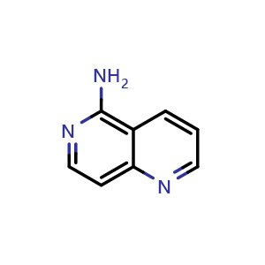 Chemical structure of 1,6-naphthyridin-5-amine , CAS 55570-60-0, AChemBlock T97999