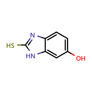 Chemical structure of 6-Hydroxy-2-mercaptobenzimidazole , CAS 92806-98-9, AChemBlock T98028