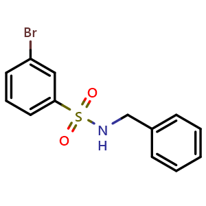 Chemical structure of N-benzyl-3-bromobenzenesulfonamide , CAS 625470-36-2, AChemBlock T98037