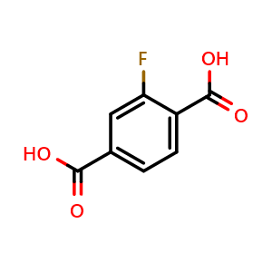 Chemical structure of 2-Fluoroterephthalic acid , CAS 3906-87-4, AChemBlock T98055