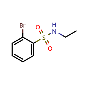 Chemical structure of 2-bromo-N-ethylbenzenesulfonamide , CAS 169189-80-4, AChemBlock T98074