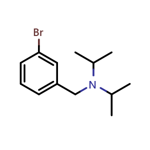 Chemical structure of (3-Bromobenzyl)-diisopropylamine , CAS 1332347-53-1, AChemBlock T98100