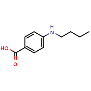 Chemical structure of 4-(Butylamino)benzoic acid , CAS 4740-24-3, AChemBlock T98114
