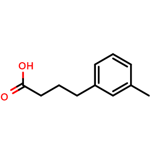 Chemical structure of 3-Methyl-benzenebutanoic acid , CAS 22156-45-2, AChemBlock T98125