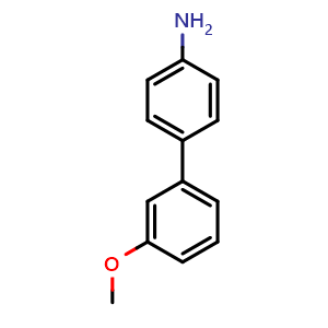 Chemical structure of 4-(3-Methoxyphenyl)aniline , CAS 207287-79-4, AChemBlock T98136