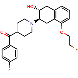 Chemical structure of (1-((2R,3R)-8-(2-fluoroethoxy)-3-hydroxy-1,2,3,4-tetrahydronaphthalen-2-yl)piperidin-4-yl)(4-fluorophenyl)methanone , CAS 1800493-10-0, AChemBlock T98139