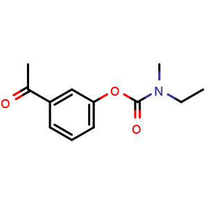 Chemical structure of 3-Acetylphenyl ethyl(methyl)carbamate , CAS 855300-09-3, AChemBlock T98149