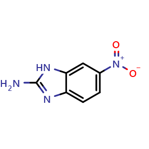 Chemical structure of 6-Nitro-1H-benzo[d]imidazol-2-amine , CAS 6232-92-4, AChemBlock T98156
