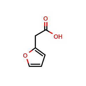 Chemical structure of 2-Furanacetic acid , CAS 2745-26-8, AChemBlock T98175