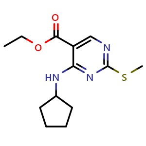 ethyl 4-(cyclopentylamino)-2-(methylthio)pyrimidine-5-carboxylate
