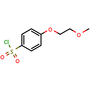 Chemical structure of 4-(2-Methoxyethoxy)benzenesulfonyl chloride , CAS 204072-53-7, AChemBlock T98179