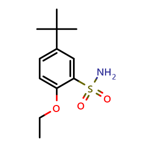 Chemical structure of 5-(tert-Butyl)-2-ethoxybenzenesulfonamide , CAS 1206134-09-9, AChemBlock T98189