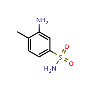Chemical structure of 3-amino-4-methylbenzenesulfonamide , CAS 6274-28-8, AChemBlock T98214