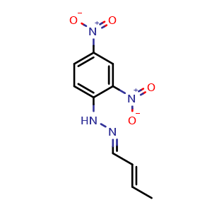 Chemical structure of Crotonaldehyde-DNPH , CAS 1527-96-4, AChemBlock T98219