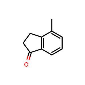 Chemical structure of 4-Methyl-2,3-dihydro-1H-inden-1-one , CAS 24644-78-8, AChemBlock T98241