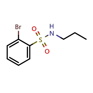 Chemical structure of 2-Bromo-N-propylbenzenesulfonamide , CAS 951883-92-4, AChemBlock T98255