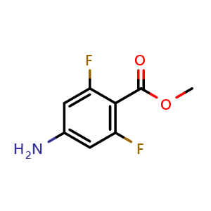 Chemical structure of Methyl 4-amino-2,6-difluorobenzoate , CAS 191478-99-6, AChemBlock T98276