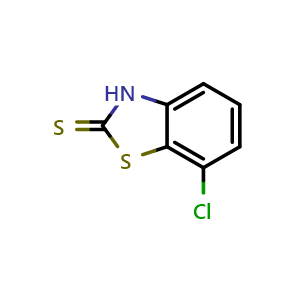 Chemical structure of 7-Chlorobenzo[d]thiazole-2(3H)-thione , CAS 1849-73-6, AChemBlock T98278