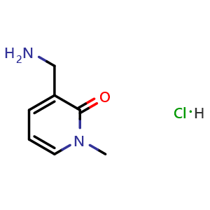 Chemical structure of 3-(aminomethyl)-1-methyl-pyridin-2-one hydrochloride , CAS 1890954-38-7, AChemBlock T98298