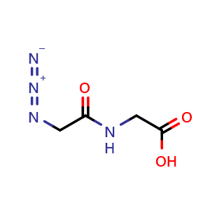 Chemical structure of 2-(2-Azidoacetamido)acetic acid , CAS 855750-87-7, AChemBlock T98301