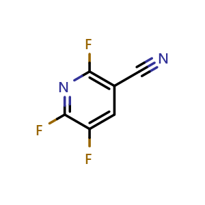 Chemical structure of 2,5,6-Trifluoronicotinonitrile , CAS 870065-73-9, AChemBlock T98312