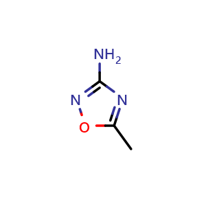 Chemical structure of 5-Methyl-1,2,4-oxadiazol-3-amine , CAS 40483-47-4, AChemBlock T98326